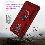 Wholesale LG Aristo 4+ (Plus) / Escape Plus / Tribute Royal K30 2019 Tech Armor Ring Grip Case with Metal Plate (Red)